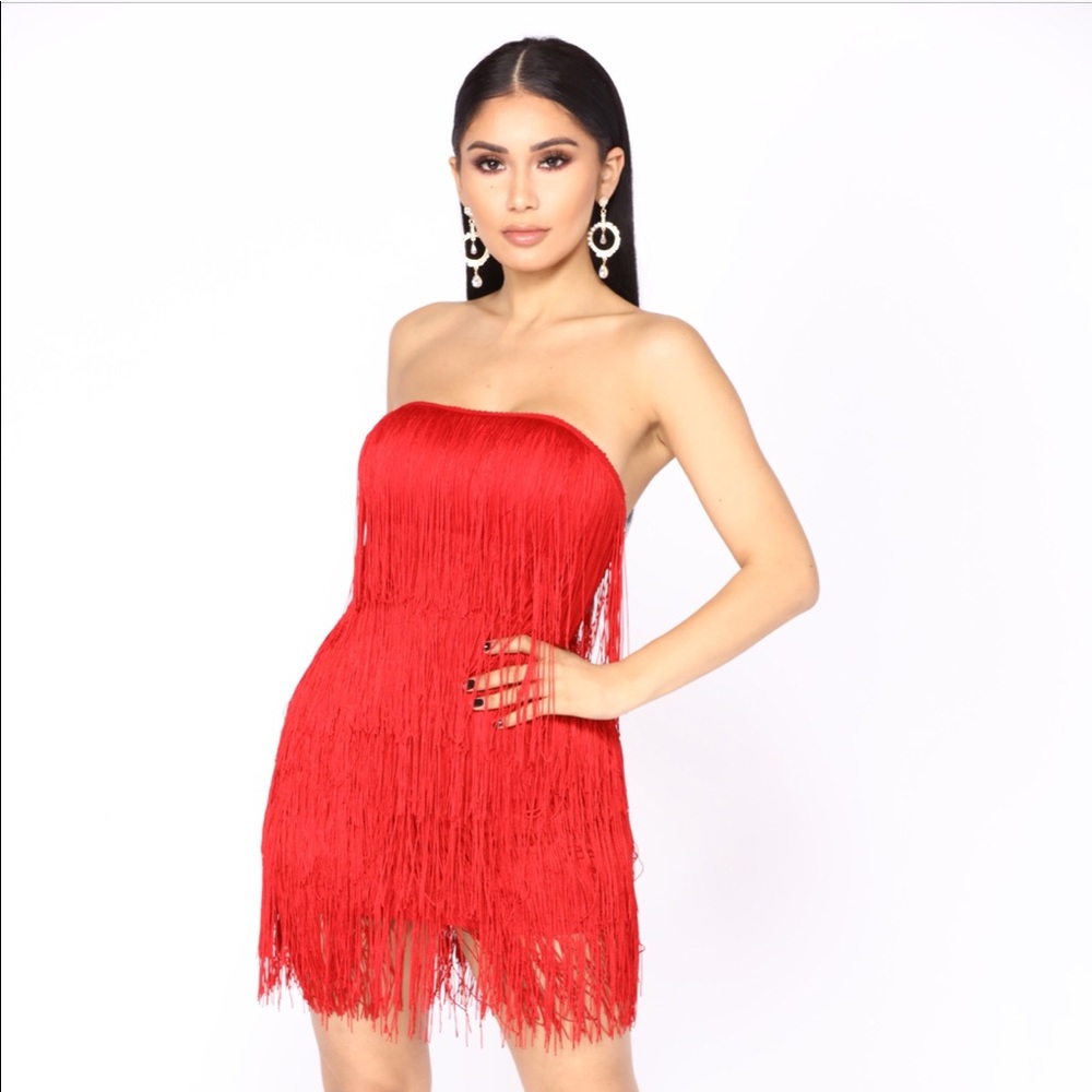 FASHIONNOVA Fringe Dress